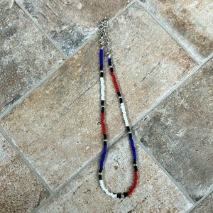 Beaded Necklace American Flag